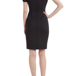 Badgley Mischka Rosette Sleeve Cocktail Dress -Badgley Mischka shop SC2859 3 copy 54658.1633993509