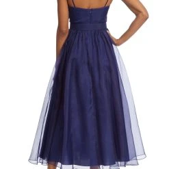 Badgley Mischka Tea-Length Organza Cocktail Dress -Badgley Mischka shop SC3052 MIDN 3 39229.1656449482