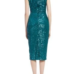 Badgley Mischka Sequin Ruffle Cocktail Dress 9 Badgley Mischka Sequin Ruffle Cocktail Dress -Badgley Mischka shop SC3057 PEAC 3 52653.1652382564