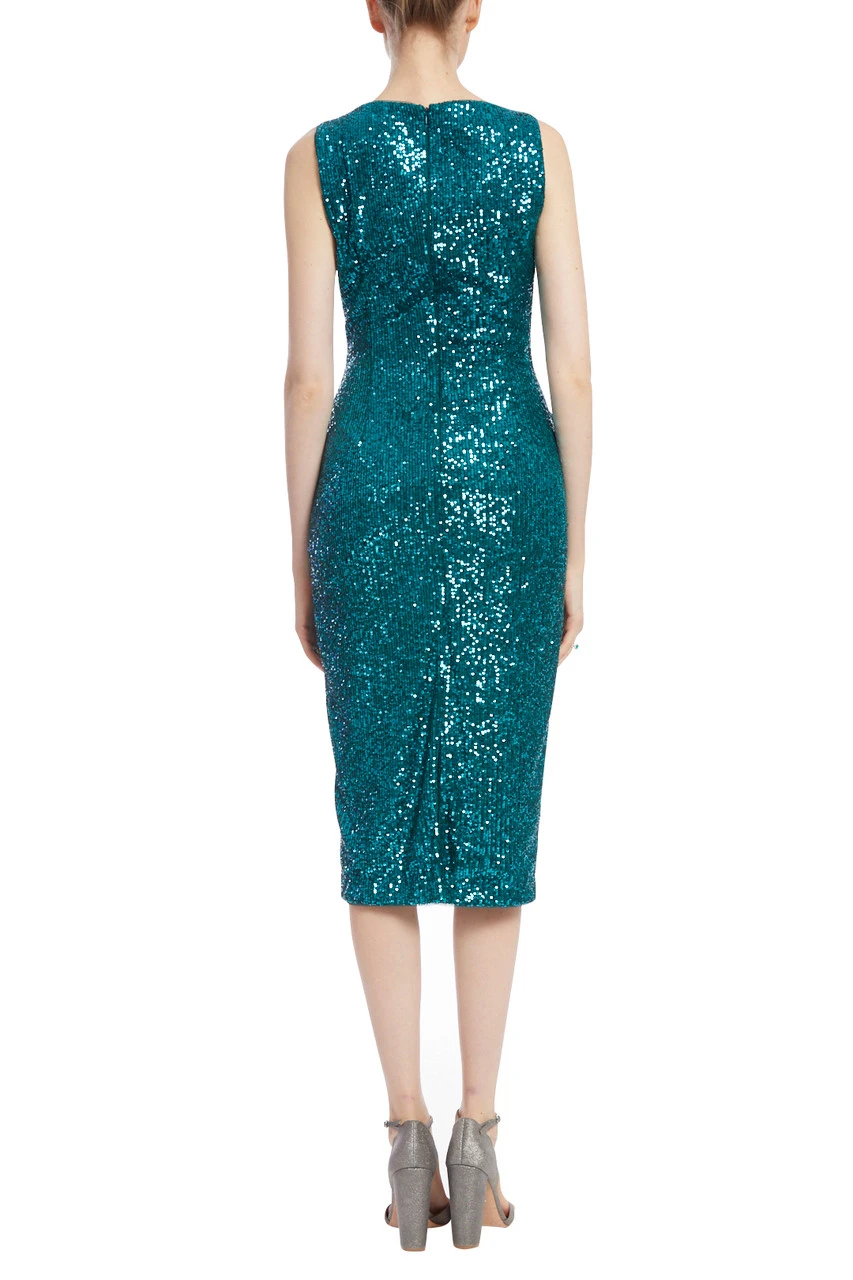 Badgley Mischka Sequin Ruffle Cocktail Dress 5 Badgley Mischka Sequin Ruffle Cocktail Dress - Image 3