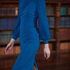 Badgley Mischka Pleated Neck Cocktail Dress -Badgley Mischka shop SC3659 DETAIL 87459.1660676933