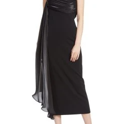 Badgley Mischka Seductive Drape Cocktail Dress