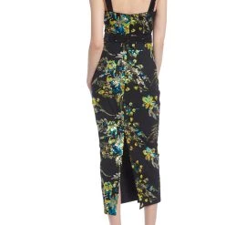 Badgley Mischka Floral Embroidery Belted Cocktail Dress -Badgley Mischka shop SC3828 BAMU 3 19399.1669679324