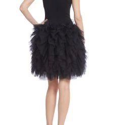 Badgley Mischka Dress With Tulle Ruffle Skirt -Badgley Mischka shop SC3902 BLCK 3 89613.1675971021