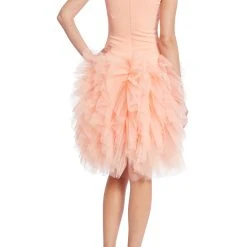 Badgley Mischka Dress With Tulle Ruffle Skirt -Badgley Mischka shop SC3902 CORA 3 54049.1675972207