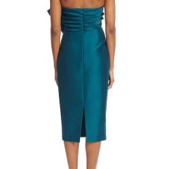 Badgley Mischka Asymmetrical Bow Cocktail Dress -Badgley Mischka shop SC9068 TEAL 3 37563.1663700361