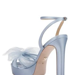 Badgley Mischka Sophie Platform Sandal With Tulle Flower -Badgley Mischka shop SOPHIE MP6622 AZBLST 3 57898.1661977486
