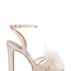 Badgley Mischka Sophie Platform Sandal With Tulle Flower -Badgley Mischka shop SOPHIE MP6622 SFTNUD 2 52095.1661977486