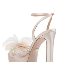 Badgley Mischka Sophie Platform Sandal With Tulle Flower -Badgley Mischka shop SOPHIE MP6622 SFTNUD 3 18176.1661977486