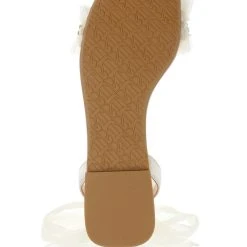 Badgley Mischka Talia Flat Sandal With Chiffon -Badgley Mischka shop TALIA MP6302 IVRSAT 6 24056.1644967927