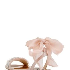 Badgley Mischka Talia Flat Sandal With Chiffon -Badgley Mischka shop TALIA MP6302 SFTBLS 3 96145.1644967927