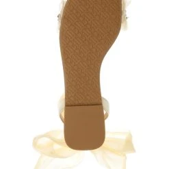 Badgley Mischka Talia Flat Sandal With Chiffon -Badgley Mischka shop TALIA MP6302 SFYLLW 6 65984.1644967927