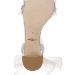 Badgley Mischka Tana Block Heel Sandal With Chiffon -Badgley Mischka shop TANA MP6304 LAVSAT 6 24509.1644967943