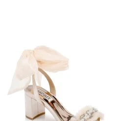 Badgley Mischka Tana Block Heel Sandal With Chiffon -Badgley Mischka shop TANA MP6304 SFTNUD 1 79494.1678498850
