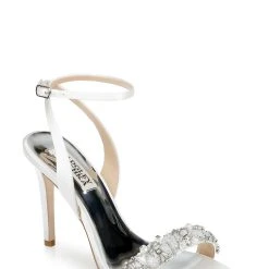Badgley Mischka Taryn Stiletto Sandal -Badgley Mischka shop TARYN MP6311 WHTSAT 1 14169.1644967973