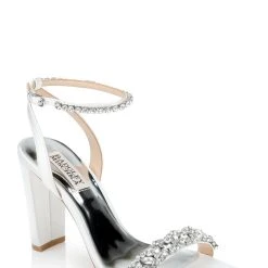 Badgley Mischka Tasmine Tall Evening Sandal -Badgley Mischka shop TASMINE MP6312 WHTSAT 1 36094.1644967993