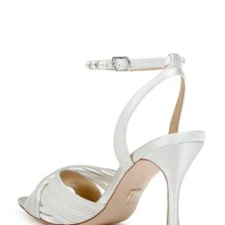 Badgley Mischka Tawny Twist Front Sandal -Badgley Mischka shop TAWNY MP6315 WHTSAT 3 45147.1644968005