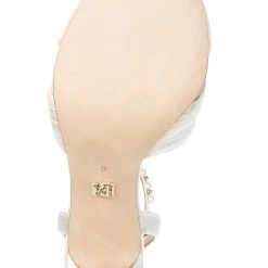 Badgley Mischka Tawny Twist Front Sandal -Badgley Mischka shop TAWNY MP6315 WHTSAT 6 57543.1644968005