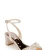 Badgley Mischka Taylin Low Heel Glamour Sandal -Badgley Mischka shop TAYLIN MP6316 PRLNUD 1 69849.1673488740