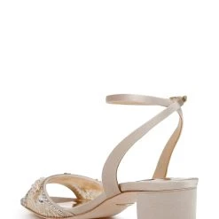 Badgley Mischka Taylin Low Heel Glamour Sandal -Badgley Mischka shop TAYLIN MP6316 PRLNUD 3 22666.1656012783