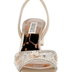 Badgley Mischka Taylin Low Heel Glamour Sandal -Badgley Mischka shop TAYLIN MP6316 PRLNUD 4 18811.1656012783