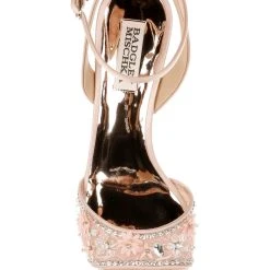 Badgley Mischka Taylin Low Heel Glamour Sandal -Badgley Mischka shop TAYLIN MP6316 SFTBLS 5 29874.1644968014