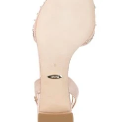Badgley Mischka Taylin Low Heel Glamour Sandal -Badgley Mischka shop TAYLIN MP6316 SFTBLS 6 09653.1644968014