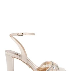Badgley Mischka Tayten Block Heel Sandal -Badgley Mischka shop TAYTEN MP6317 SFTNUD 2 72175.1644968023