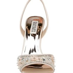 Badgley Mischka Tayten Block Heel Sandal -Badgley Mischka shop TAYTEN MP6317 SFTNUD 4 35093.1644968023