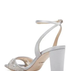 Badgley Mischka Tayten Block Heel Sandal -Badgley Mischka shop TAYTEN MP6317 SFTVLT 3 05241.1644968023