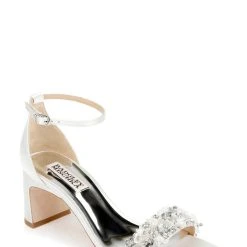 Badgley Mischka Teela Block Heel Sandal -Badgley Mischka shop TEELA MP6320 WHTSAT 1 70654.1673487756