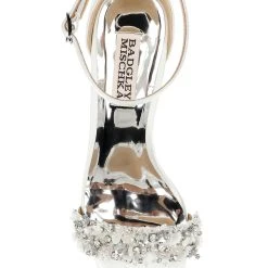 Badgley Mischka Teela Block Heel Sandal -Badgley Mischka shop TEELA MP6320 WHTSAT 5 85190.1644968048