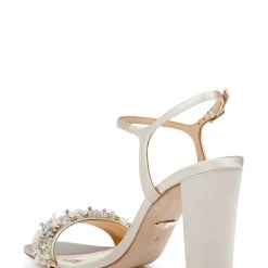 Badgley Mischka Teenie High Block Heel Sandal -Badgley Mischka shop TEENIE MP6321 IVRSAT 3 97115.1644968057