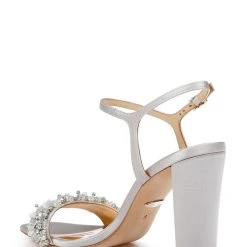Badgley Mischka Teenie High Block Heel Sandal -Badgley Mischka shop TEENIE MP6321 LAVSAT 3 53832.1644968057