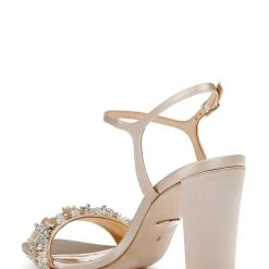 Badgley Mischka Teenie High Block Heel Sandal -Badgley Mischka shop TEENIE MP6321 NUDSAT 3 74821.1644968057