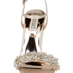 Badgley Mischka Teenie High Block Heel Sandal -Badgley Mischka shop TEENIE MP6321 NUDSAT 4 09636.1644968057