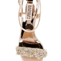 Badgley Mischka Teenie High Block Heel Sandal -Badgley Mischka shop TEENIE MP6321 NUDSAT 5 41848.1644968057