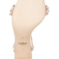 Badgley Mischka Teenie High Block Heel Sandal -Badgley Mischka shop TEENIE MP6321 NUDSAT 6 44620.1644968057