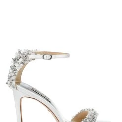 Badgley Mischka Teja Embellished Drama Sandal -Badgley Mischka shop TEJA MP6322 WHTSAT 2 42898.1644968067