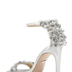 Badgley Mischka Teja Embellished Drama Sandal -Badgley Mischka shop TEJA MP6322 WHTSAT 3 07311.1644968067