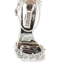 Badgley Mischka Teja Embellished Drama Sandal -Badgley Mischka shop TEJA MP6322 WHTSAT 5 26262.1644968067