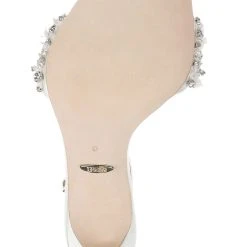 Badgley Mischka Teja Embellished Drama Sandal -Badgley Mischka shop TEJA MP6322 WHTSAT 6 61198.1644968067