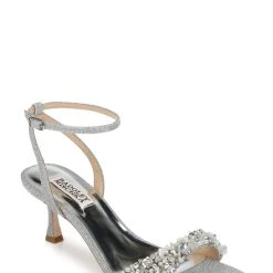 Badgley Mischka Telissa Kitten Heel Sandal -Badgley Mischka shop TELISSA MP6323 SILTXL 1 83071.1644968078