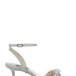 Badgley Mischka Telissa Kitten Heel Sandal -Badgley Mischka shop TELISSA MP6323 SILTXL 2 28810.1644968078
