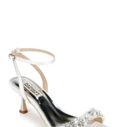 Badgley Mischka Telissa Kitten Heel Sandal -Badgley Mischka shop TELISSA MP6323 WHTSAT 1 42877.1644968078