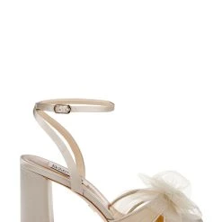 Badgley Mischka Tess Block Heel With Poof -Badgley Mischka shop TESS MP6333 PRLNUD 2 85524.1644968101
