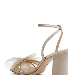 Badgley Mischka Tess Block Heel With Poof -Badgley Mischka shop TESS MP6333 PRLNUD 3 13399.1644968101