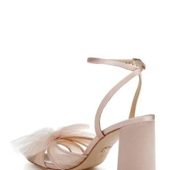 Badgley Mischka Tess Block Heel With Poof -Badgley Mischka shop TESS MP6333 SFTBLS 3 36866.1644968101