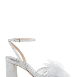 Badgley Mischka Tess Block Heel With Poof -Badgley Mischka shop TESS MP6333 SILSIL 3 57760.1661977865