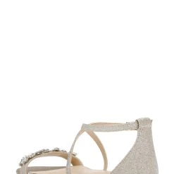 Jewel Badgley Mischka Tessy Satin Evening Sandal -Badgley Mischka shop TESSY JW2313 GLDGLT 3 04277.1645047111